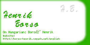 henrik borso business card